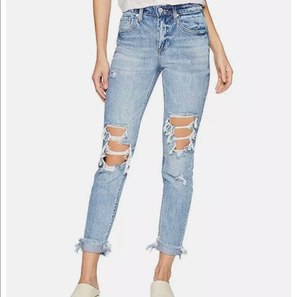 Blank NYC Rivington Hi Rise Tapered Leg Jeans in Jackpot